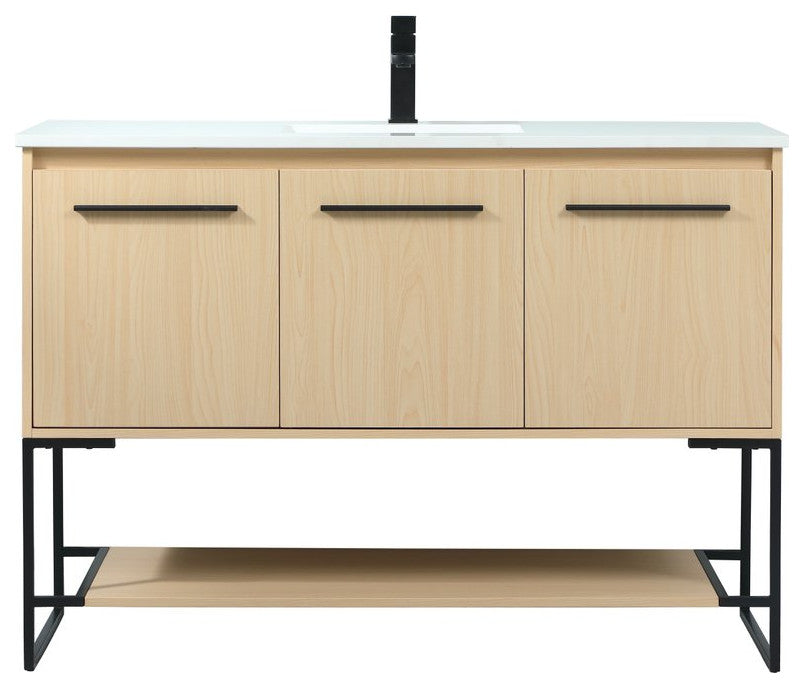 Sue 48" Single Bathroom Vanity, Maple