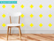 Plus Sign Fabric Wall Decals, Set of 18, Yellow