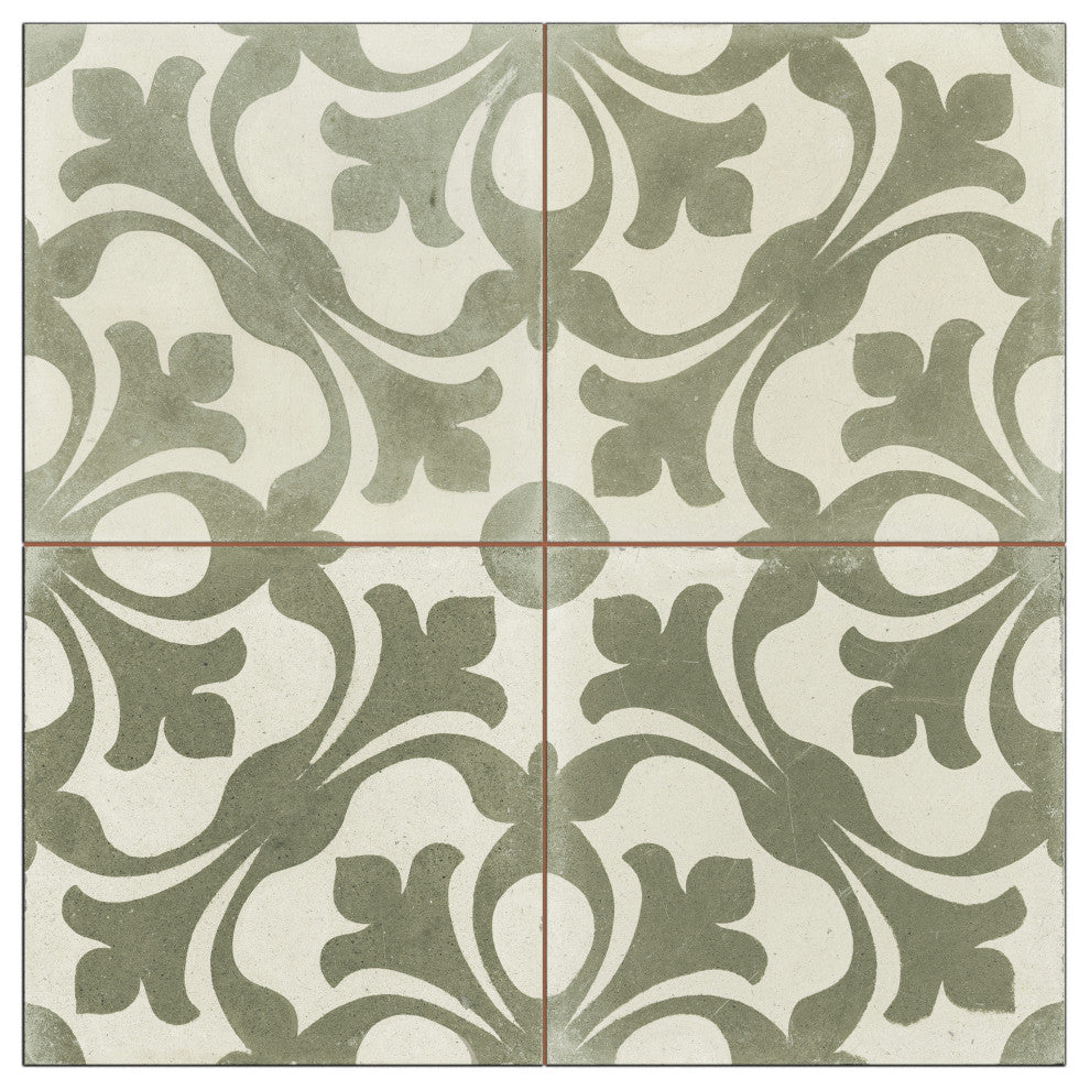 Kings Nouveau Sage Ceramic Floor and Wall Tile