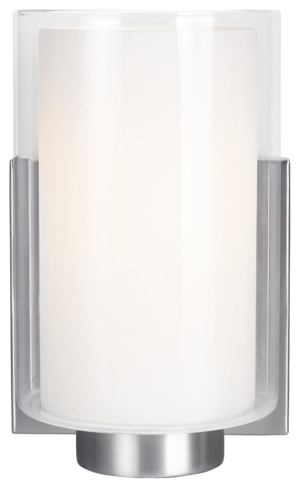 Generation Lighting Bergin 1-Light Sconce, Satin Nickel