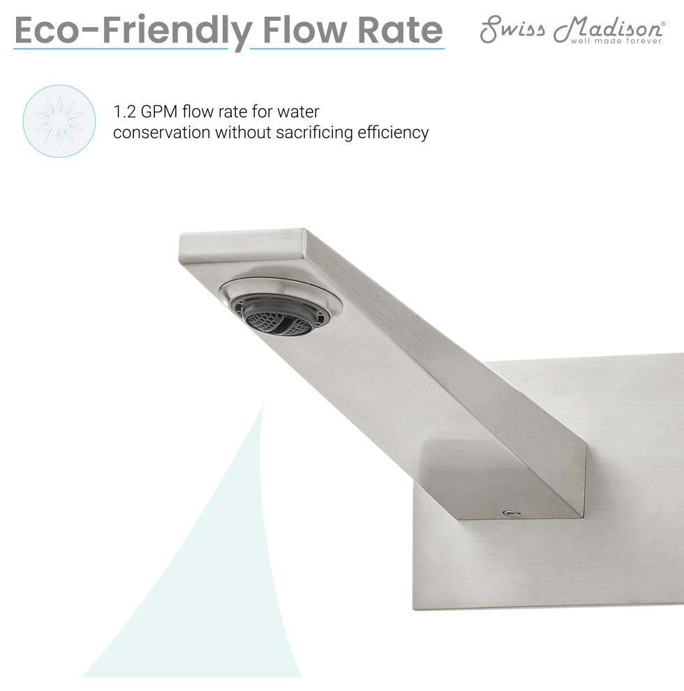 Voltaire Single-Handle, Wall-Mount, Bathroom Faucet, Brushed Nickel