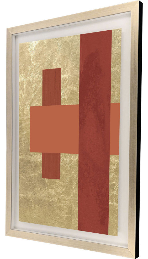 Gold Colorblock II Framed Art