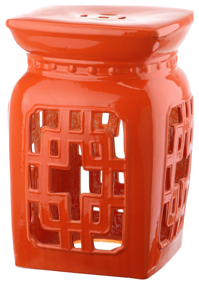 Safavieh Indoor-Outdoor Beijing Filigree Garden Stool