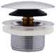 Mushroom Tip Toe 1.5" Npsm Coarse Thread Bath Drain In Oil Rubbed Bronze, Polished Chrome