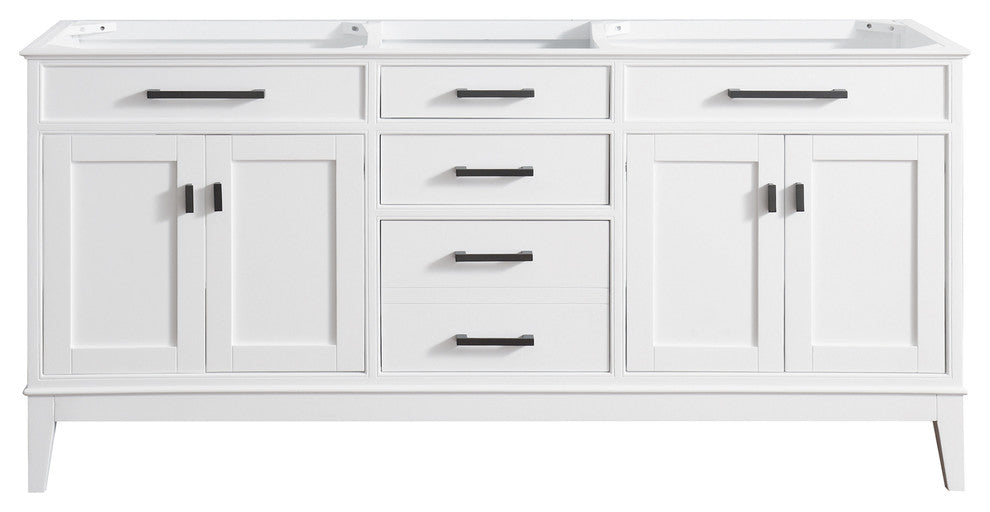 Avanity Madison 72" Vanity Only, White Finish