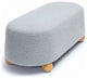 Jaine Large Ottoman, Gray Loose Mohair