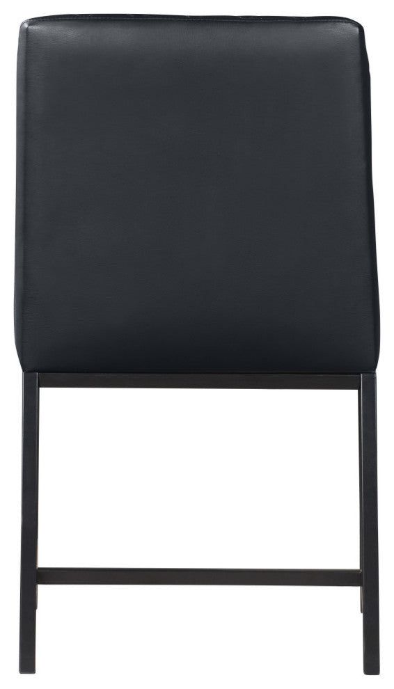Bryce Faux Leather Upholstered Dining Chair, Set of 2, Black