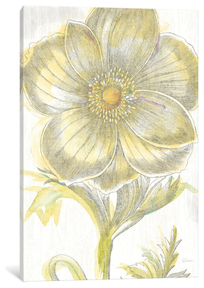 "Belle Fleur Jaune II" by Sue Schlabach, 18x12x1.5