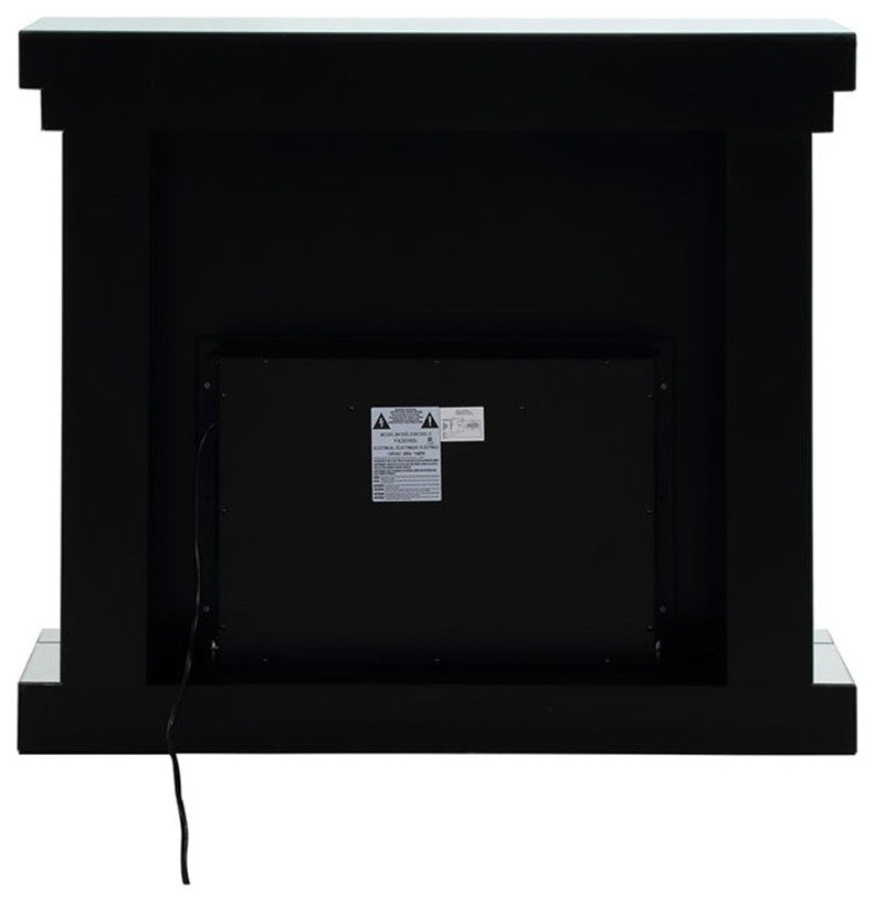 ACME Furniture Noralie Fireplace in Mirrored and Faux Diamonds