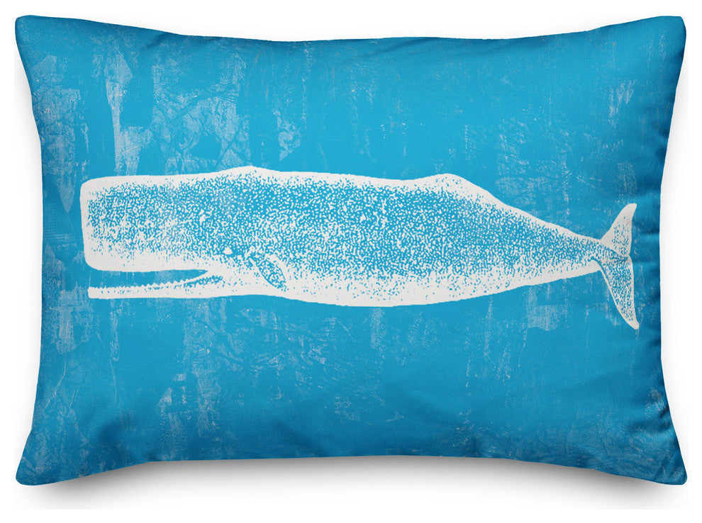 Blue Whale 14x20 Throw Pillow