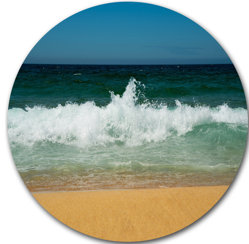 Beautiful Atlantic Beach Portugal, Seascape Round Wall Art, 23"