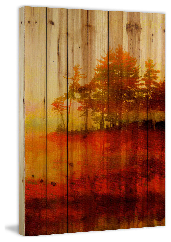 "Kenora" UV Ink Print on Natural Pine Wood, 24"x36"