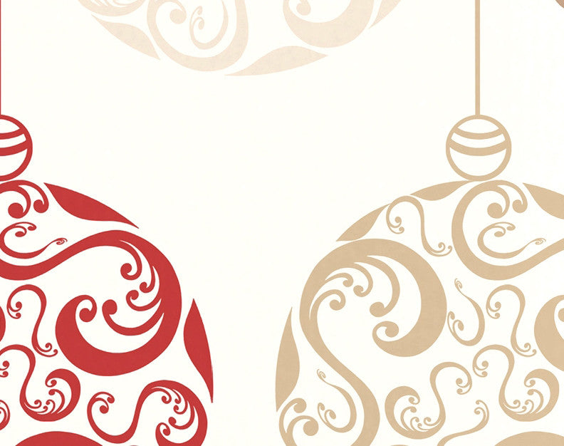 Painterly Bulbs Decorative Holiday Geometric Print Hand Towel, Red