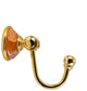 Robe Hook With Rosso Verona Marbel Accents, Polished Chrome