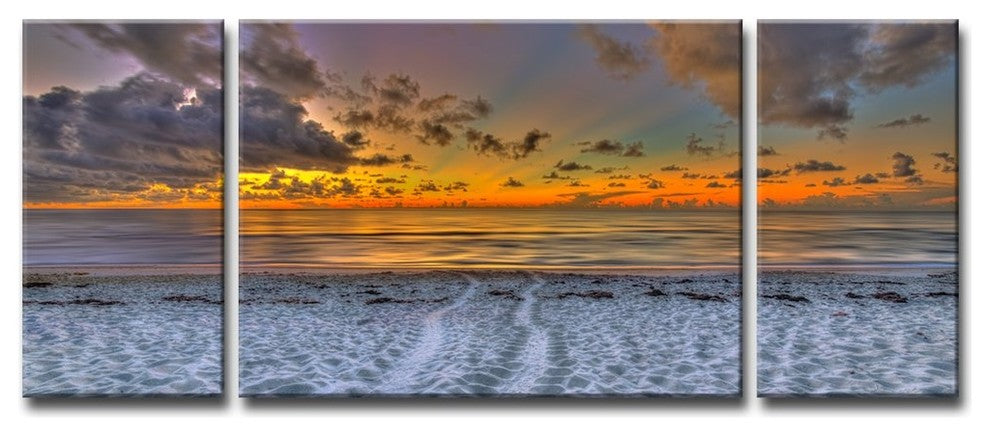 Ready2HangArt 'On the Horizon' Oversized 3-Piece Canvas Wall Decor Set, 30"x72"