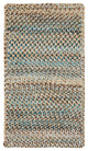 Capel Ocracoke Deep Blue 0425_475 Braided Rugs - 27" X 9' Runner Cross Sewn Rect
