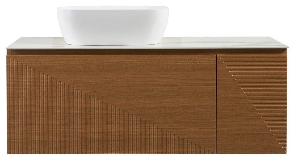 Simon Series Wall Mount Vanity With a Porcelain Vessel Sink, 48"