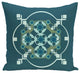 Bandana-Rama Geometric Print Pillow, Deep Sea, 18"x18"