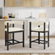 Heise Modern Open Back 26.5" Counter Stool With Cushion, Set of 2, Beige/Black