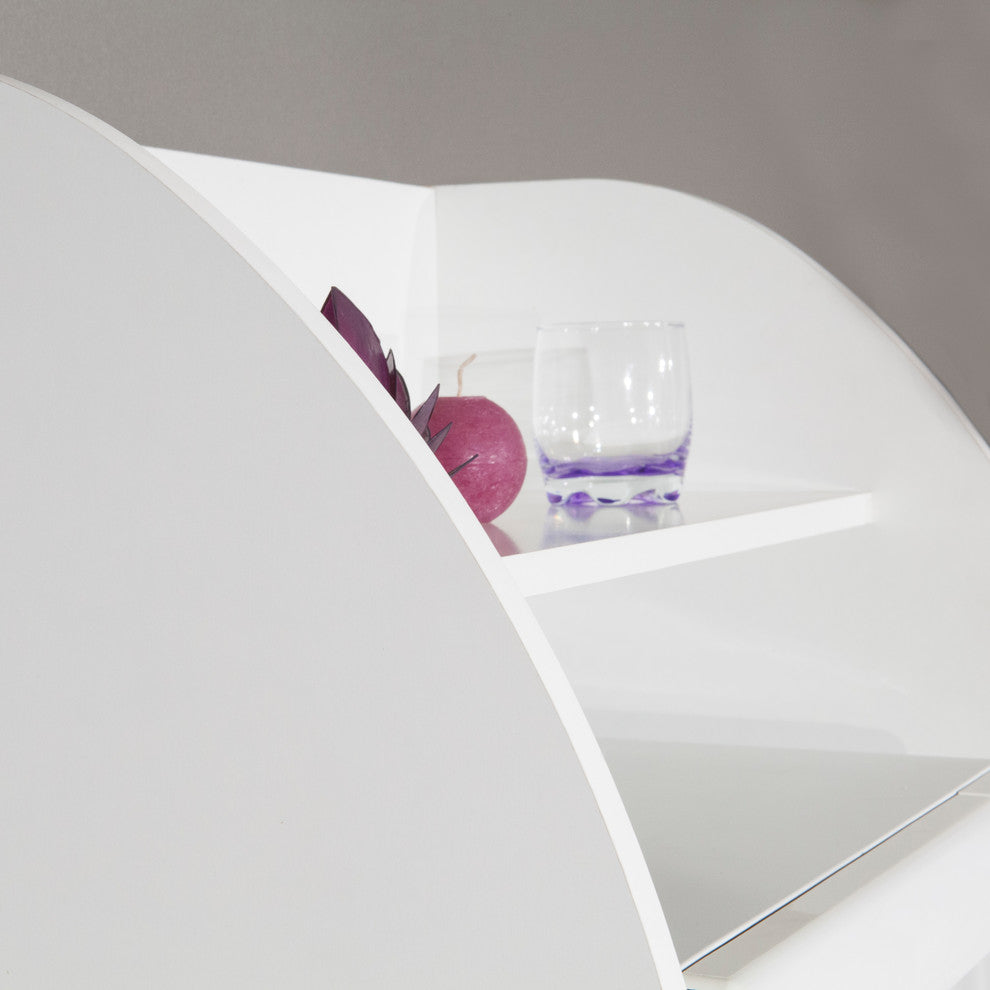 Jeanne Microwave Cart, White