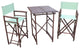Director High Square 3-Piece Table Set, Celadon, Espresso