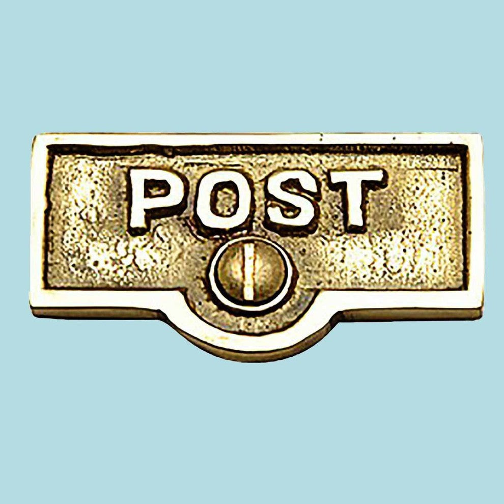 Switch Plate Tags POST Name Signs Labels Lacquered Brass |