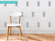Four Triangle Arrow Fabric Wall Decals, Set of 32, Grey