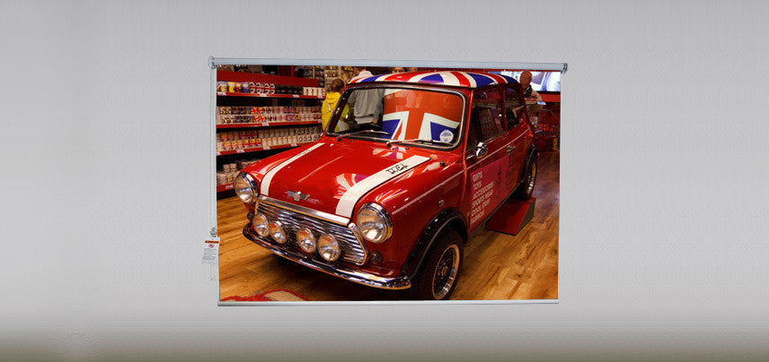 "Mini Cooper" Artwork, 5' Shade, Partial Sheer, Left