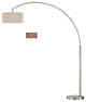 Elena 80" LED Arch Floor Lamp With Dimmer Switch, Brushed Nickel