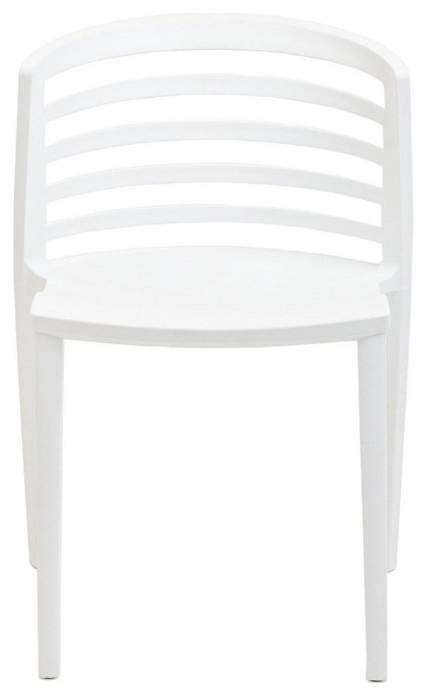 Modern Contemporary Kitchen Dining Chairs Set of 2 White, Outdoor and Indoor