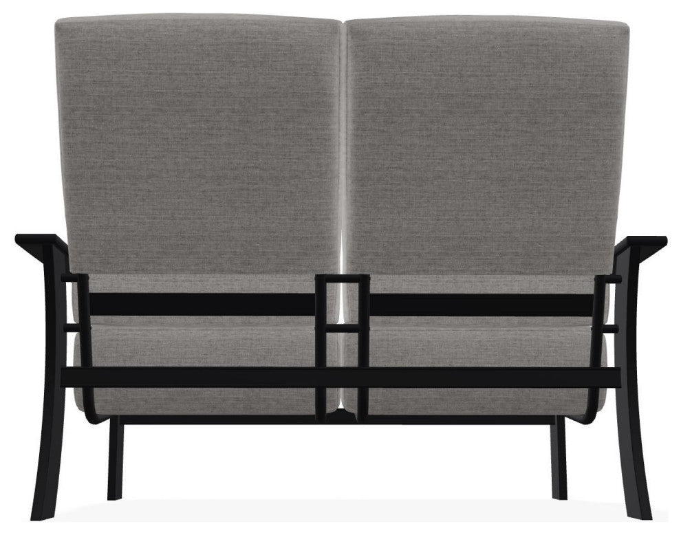 St. Catherine Deep Seat Outdoor Loveseat, Graystone/Black