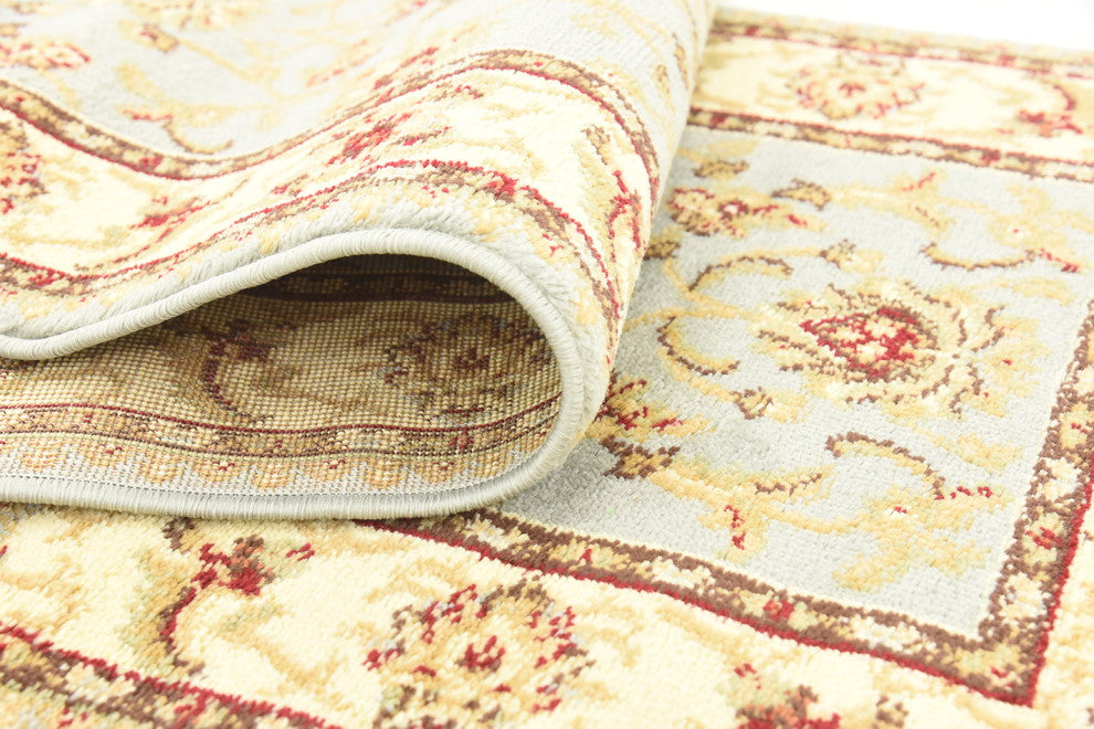 Unique Loom Light Blue St. Louis Voyage 2' 2 x 6' 0 Runner Rug