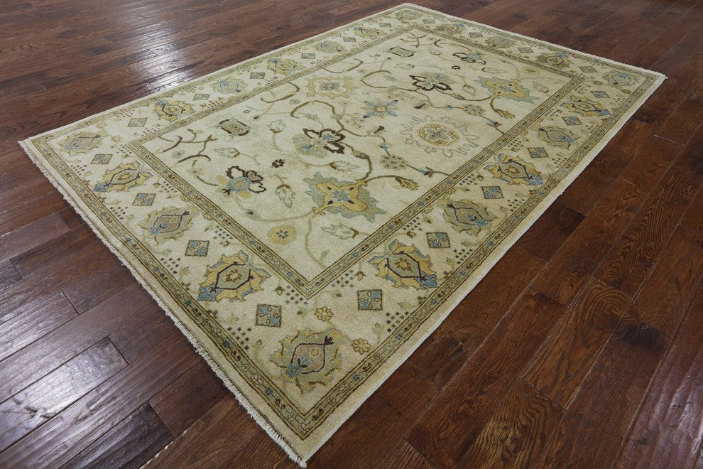 Handmade Chobi Peshawar Oriental Area Rug 6'x9', P2664