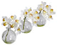 Cymbidium With Vase Silk Flower Arrangement, Set of 3