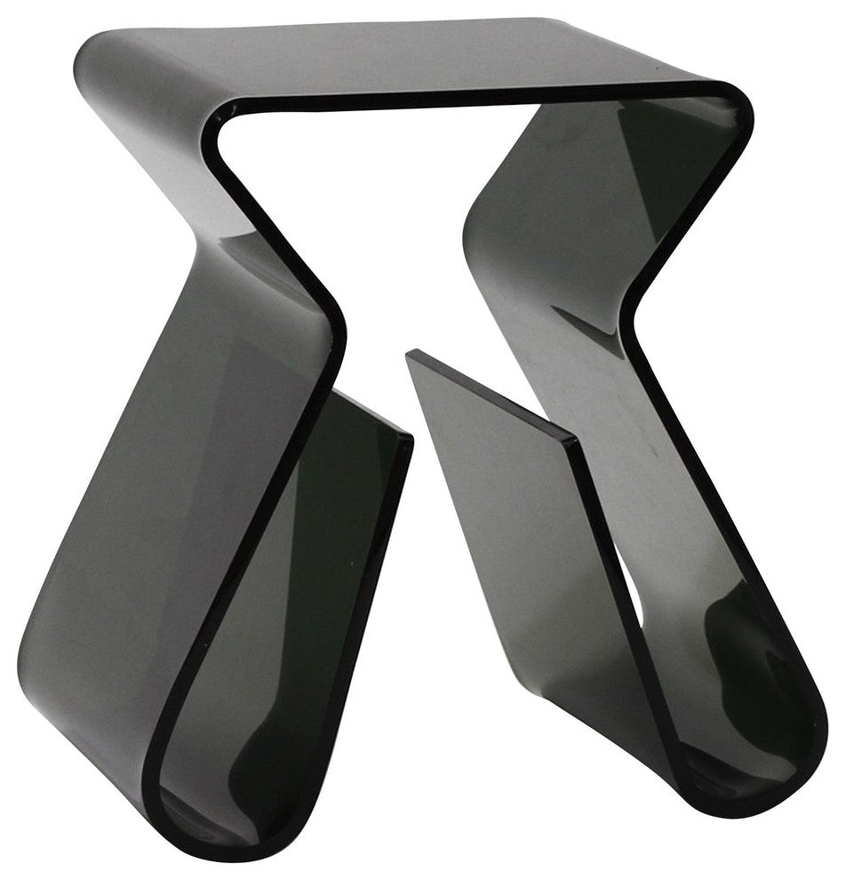 Modern Contemporary Living Room Clear End Table Black
