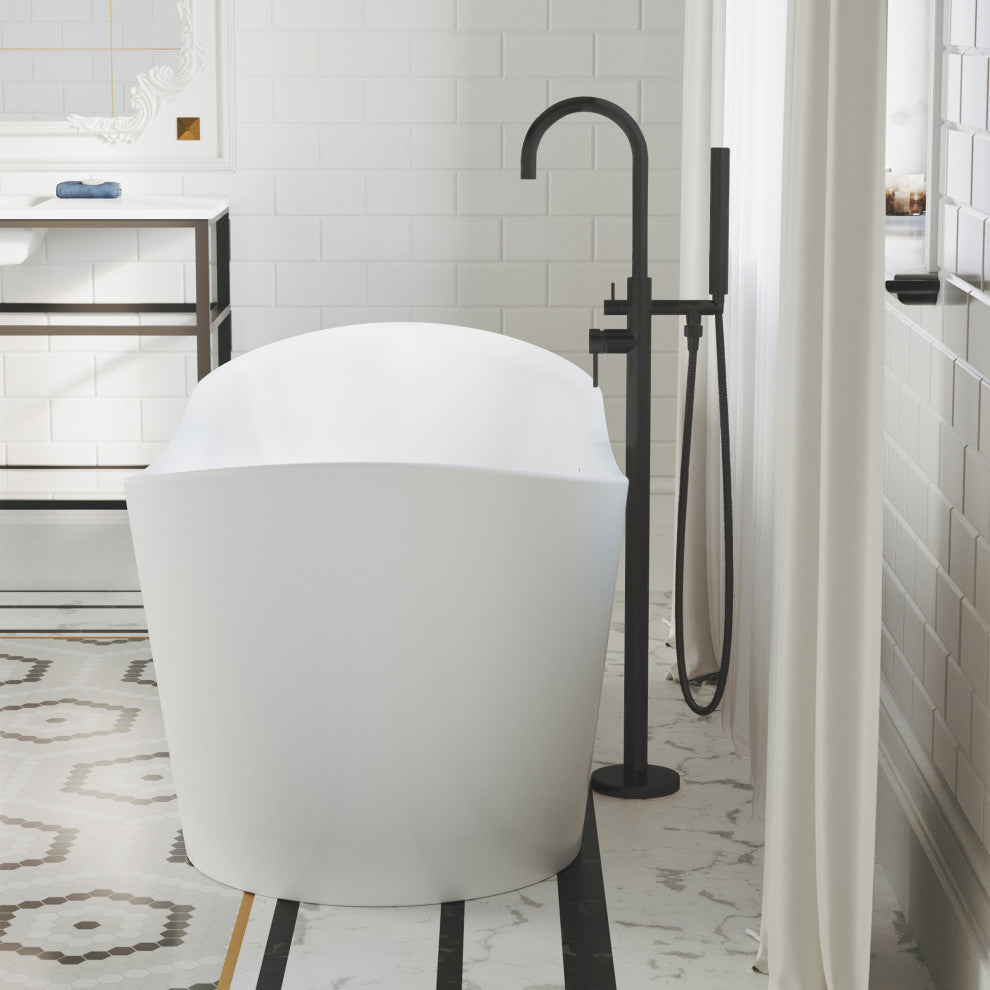 Ivy Freestanding Bathtub Faucet, Matte Black