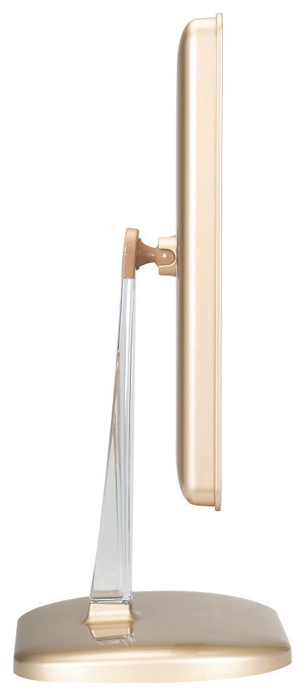 Touch Pro LED Makeup Mirror With Bluetooth Speaker and USB, Champagne Gold