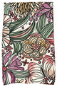 Zentangle Floral Floral Print Hand Towel, Purple