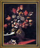 Carlo Dolci Vase of Flowers Framed Premium Canvas Print, 20"x25"