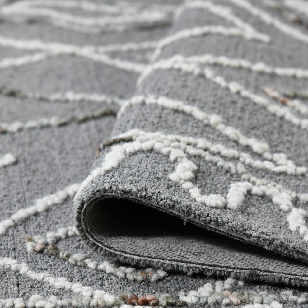 Berlin Tania Area Rug, Dark Gray, 8' x 10', Geometric