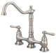Americana Two Handle Kitchen Bridge Faucet, Pvd Brushed Nickel