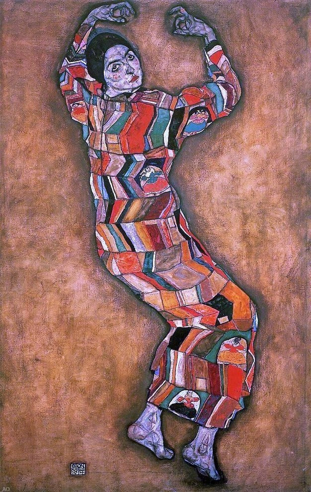 Egon Schiele Portrait of Friederike Maria Beer - 18" x 27" Premium Canvas Print