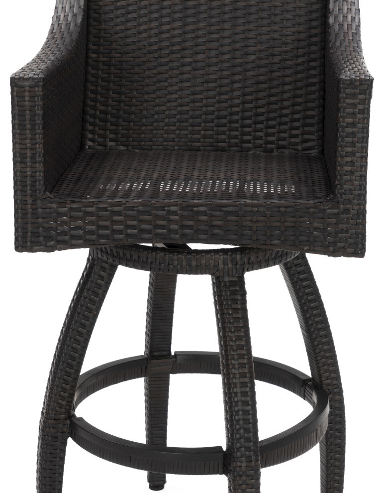 Deco 5 Piece Aluminum Outdoor Patio Bar Stool Set, Tikka Orange
