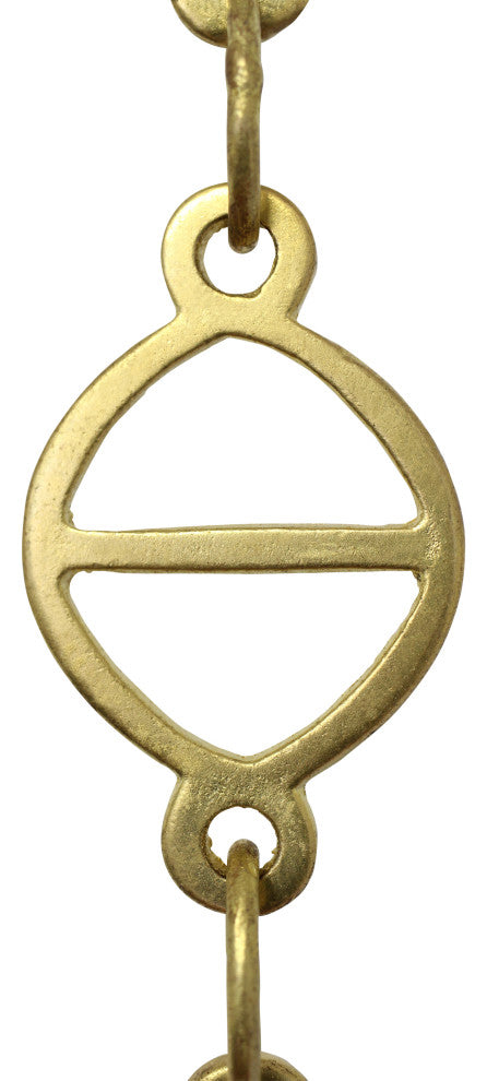 Brass Designer Chandelier Chain, 3', Acid Dipped, W45