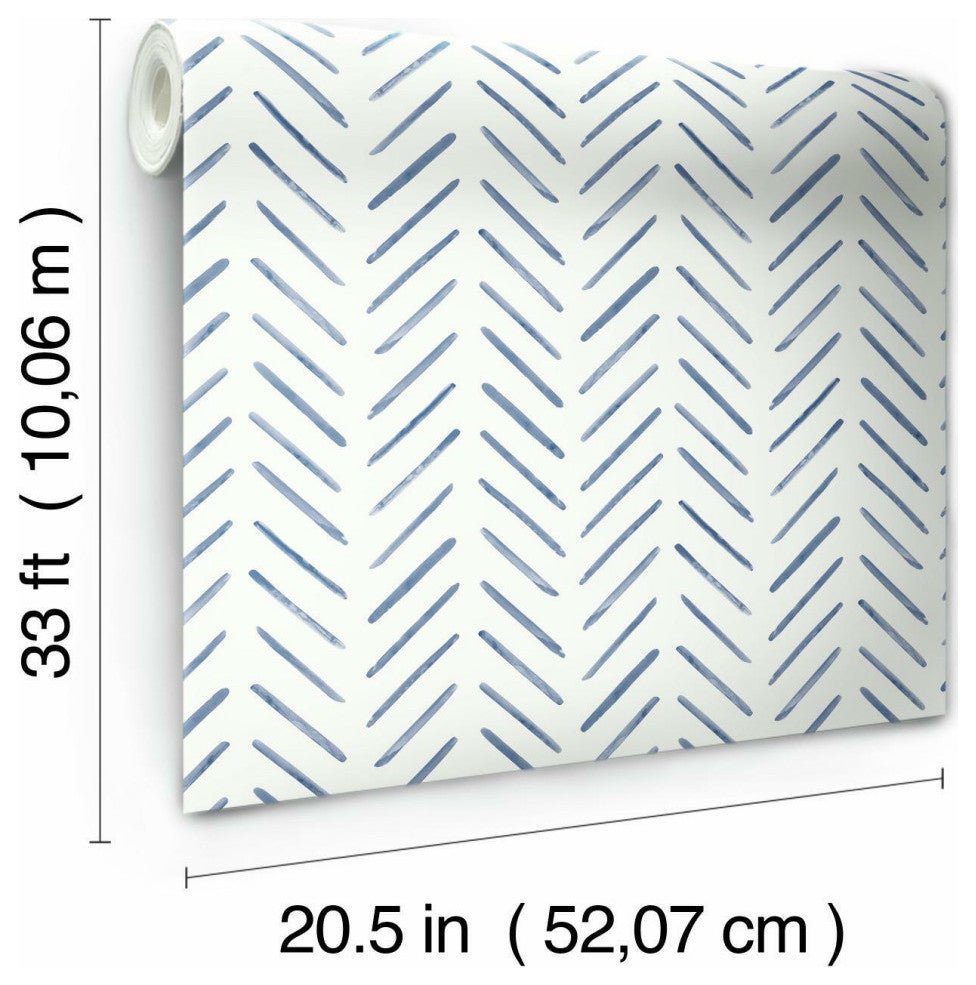 Painted Herringbone Wallpaper