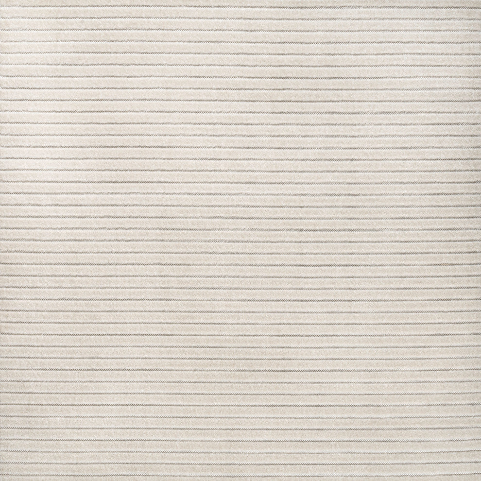 Aarhus High-Low Minimalist Scandi Striped Indoor/Outdoor Area Rug