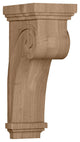 5 1/2"W x 8 1/4"D x 16"H Scroll Corbel, Cherry
