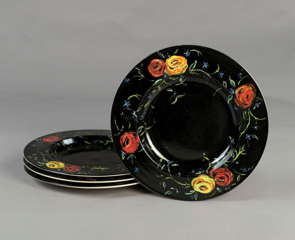 Porcelain Round Rose Plate