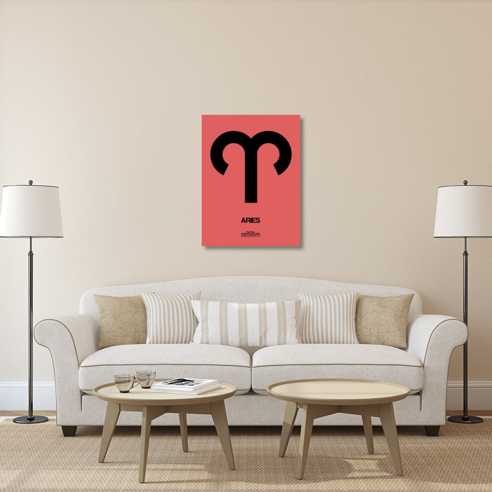"Aries Zodiac Sign Black" Fine Art Print