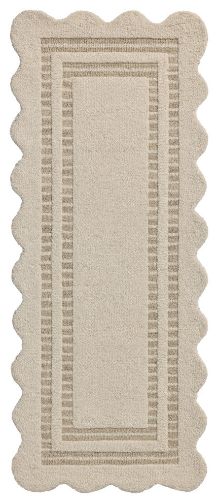 Chris Loves Julia x Loloi Scottie Ivory / Grey 18" x 18" Sample Rug